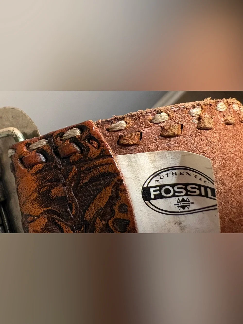 Vintage Fossil Rodeo Queen Leather Belt